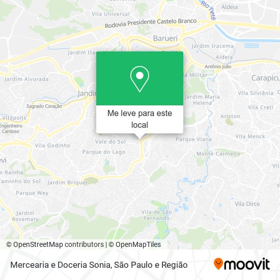 Mercearia e Doceria Sonia mapa