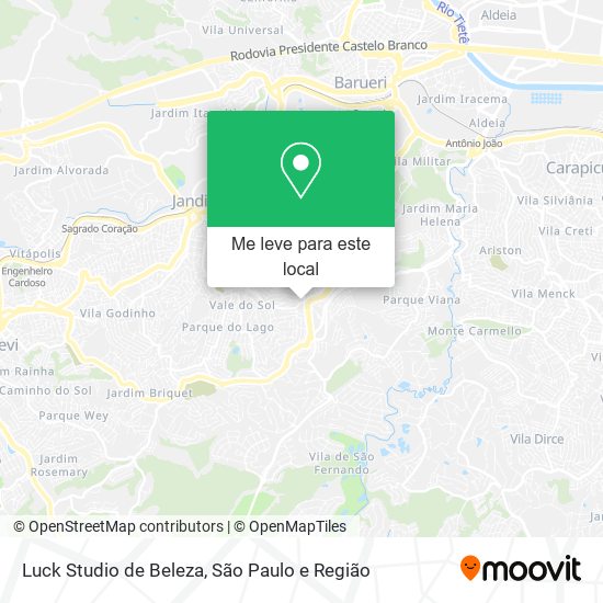 Luck Studio de Beleza mapa