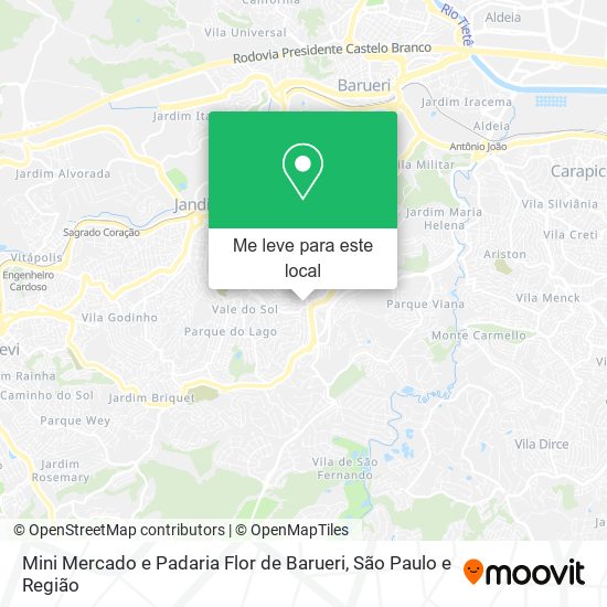 Mini Mercado e Padaria Flor de Barueri mapa