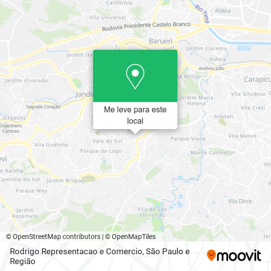 Rodrigo Representacao e Comercio mapa