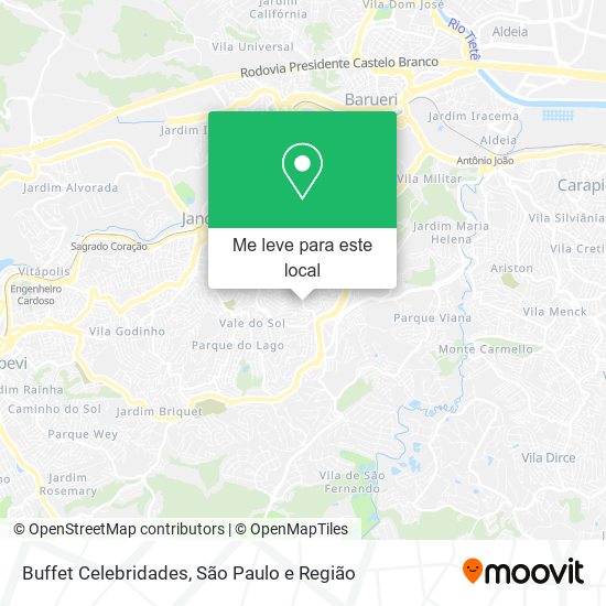 Buffet Celebridades mapa