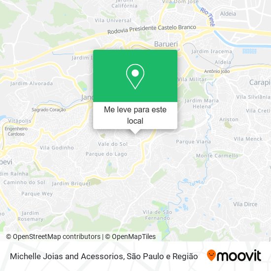 Michelle Joias and Acessorios mapa