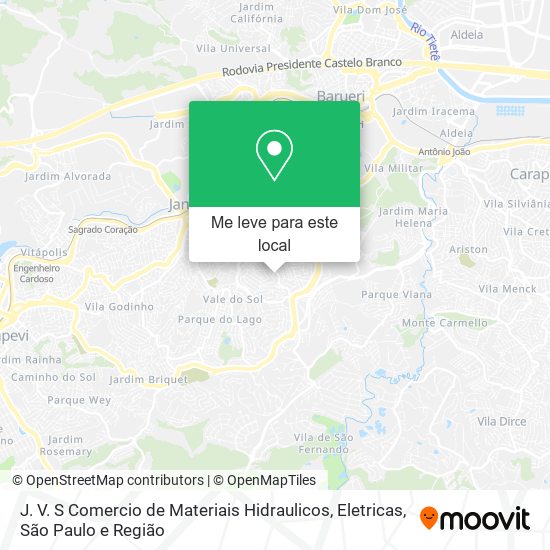 J. V. S Comercio de Materiais Hidraulicos, Eletricas mapa