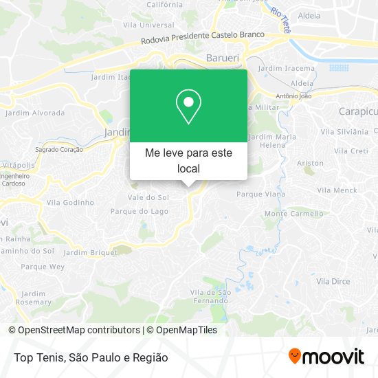 Top Tenis mapa