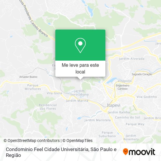 Condomínio Feel Cidade Universitária mapa