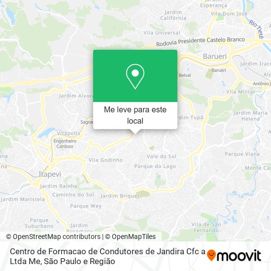 Centro de Formacao de Condutores de Jandira Cfc a Ltda Me mapa