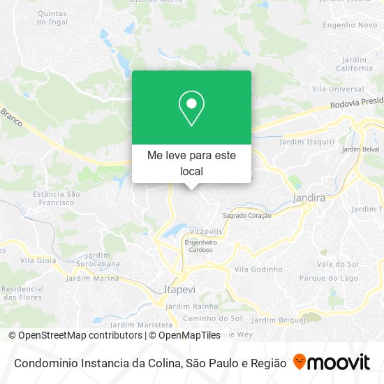 Condominio Instancia da Colina mapa