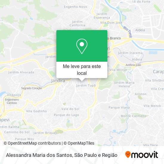 Alessandra Maria dos Santos mapa