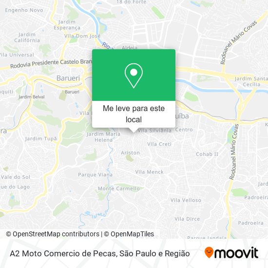 A2 Moto Comercio de Pecas mapa
