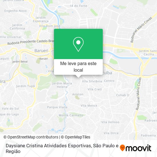 Daysiane Cristina Atividades Esportivas mapa