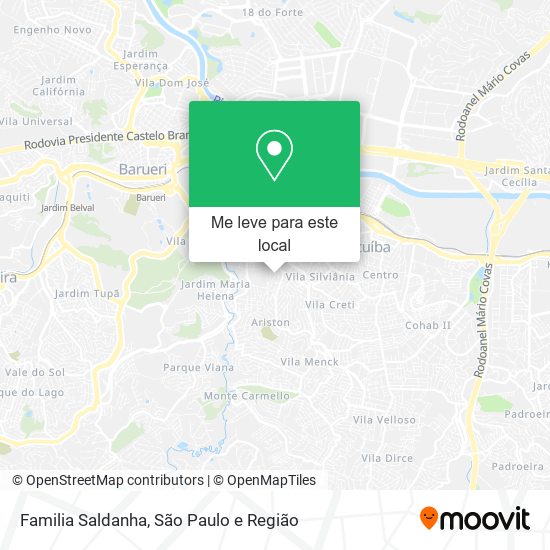 Familia Saldanha mapa