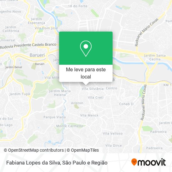 Fabiana Lopes da Silva mapa