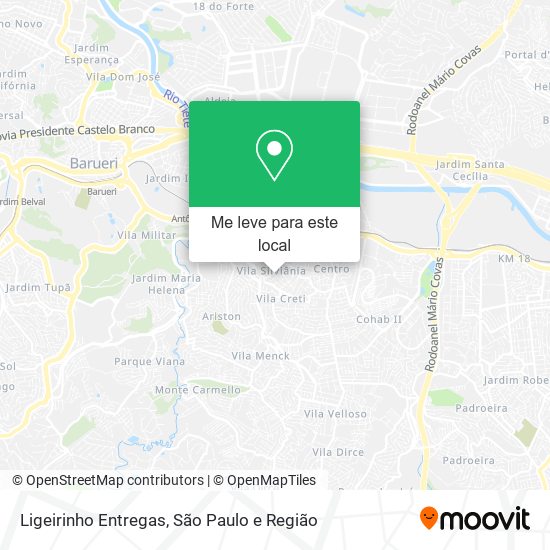 Ligeirinho Entregas mapa