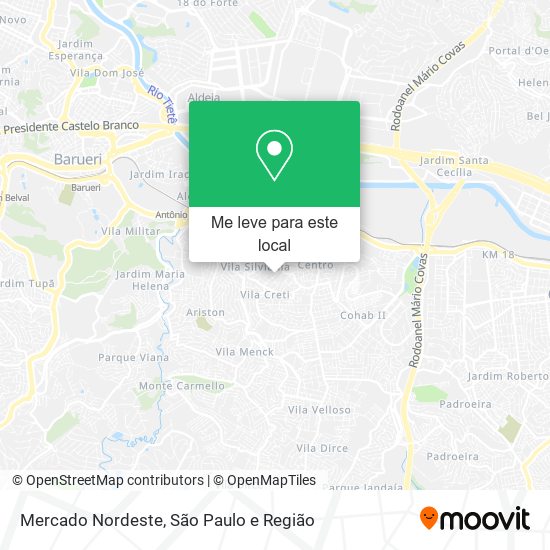 Mercado Nordeste mapa