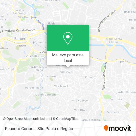 Recanto Carioca mapa