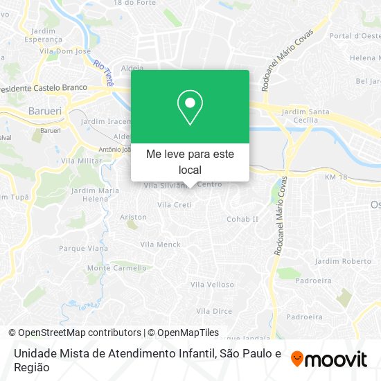 Unidade Mista de Atendimento Infantil mapa