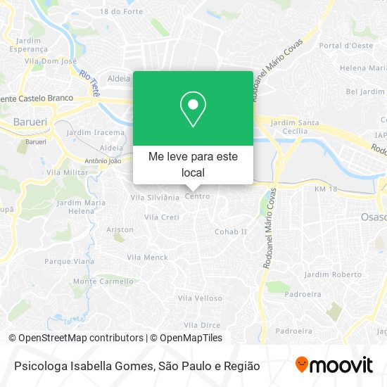 Psicologa Isabella Gomes mapa