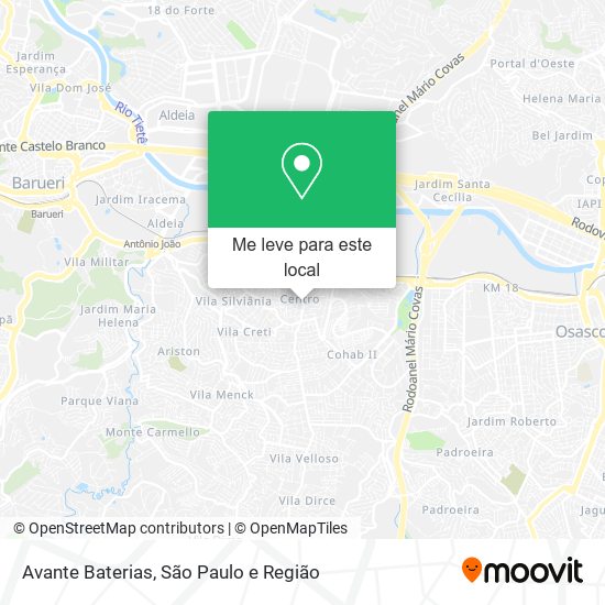 Avante Baterias mapa