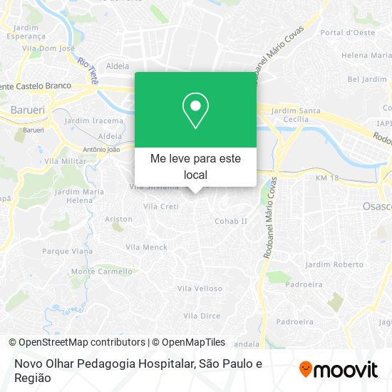 Novo Olhar Pedagogia Hospitalar mapa