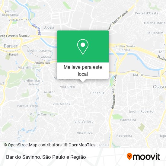 Bar do Savinho mapa
