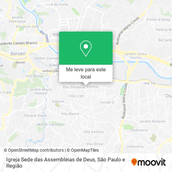 Igreja Sede das Assembléias de Deus mapa