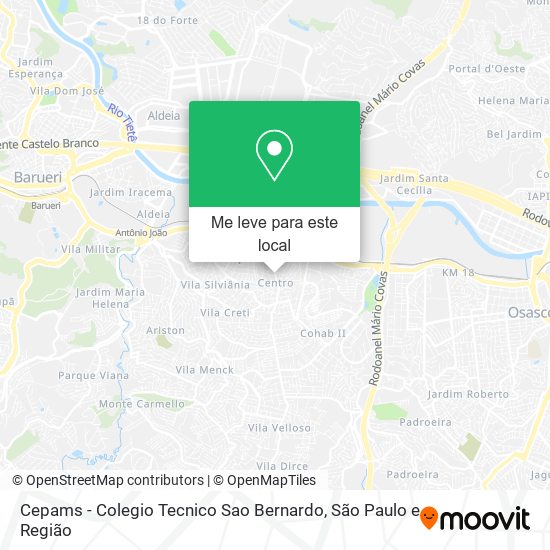 Cepams - Colegio Tecnico Sao Bernardo mapa