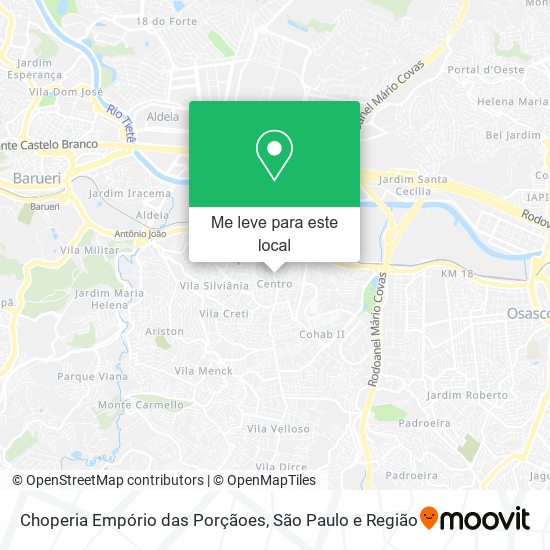 Choperia Empório das Porçãoes mapa