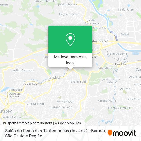 Salão do Reino das Testemunhas de Jeová - Barueri mapa