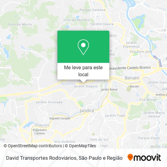 David Transportes Rodoviários mapa
