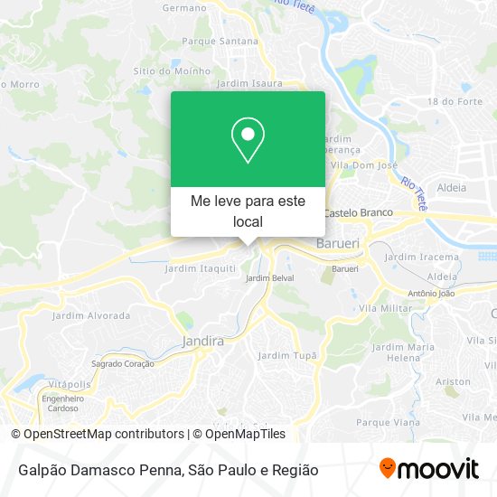 Galpão Damasco Penna mapa