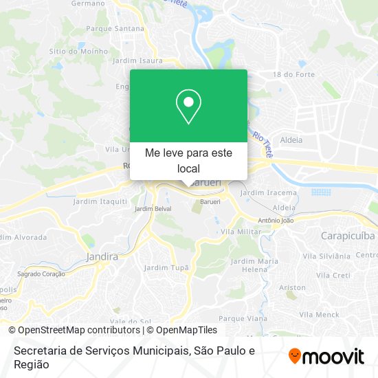 Secretaria de Serviços Municipais mapa