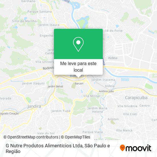 G Nutre Produtos Alimentícios Ltda mapa