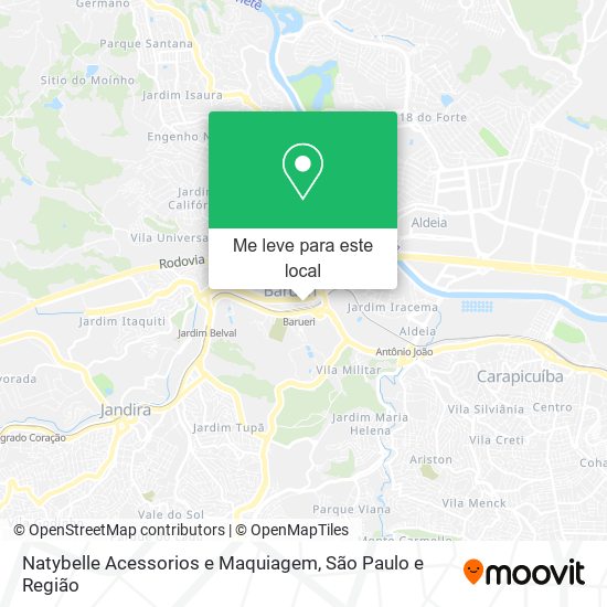 Natybelle Acessorios e Maquiagem mapa