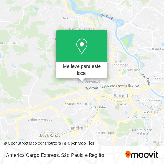 America Cargo Express mapa
