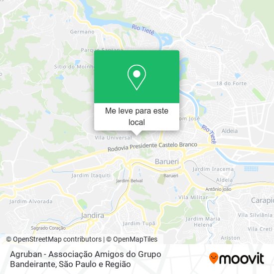 Agruban - Associação Amigos do Grupo Bandeirante mapa
