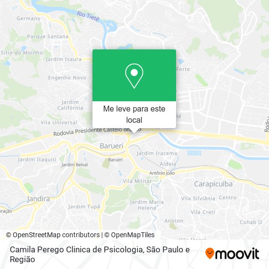 Camila Perego Clinica de Psicologia mapa
