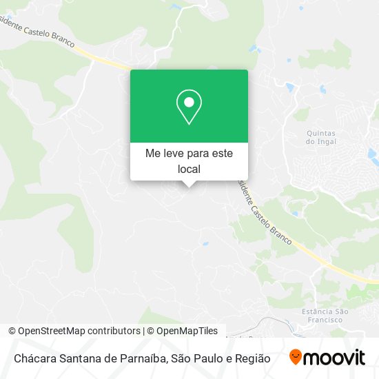 Chácara Santana de Parnaíba mapa