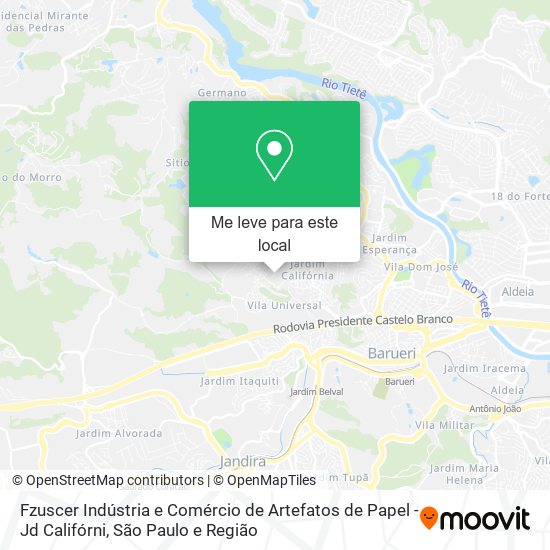 Fzuscer Indústria e Comércio de Artefatos de Papel - Jd Califórni mapa