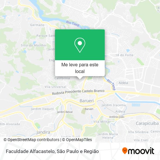 Faculdade Alfacastelo mapa