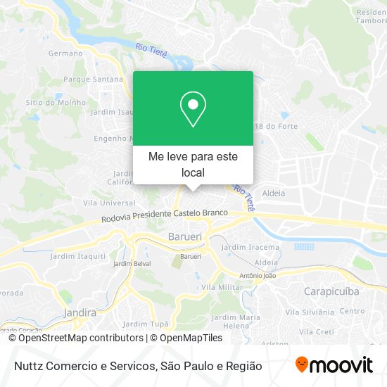 Nuttz Comercio e Servicos mapa
