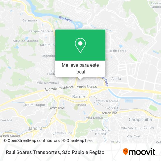 Raul Soares Transportes mapa