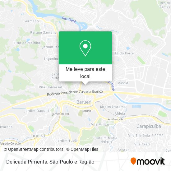 Delicada Pimenta mapa