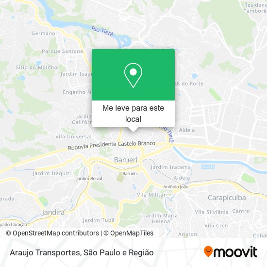 Araujo Transportes mapa