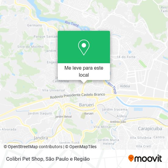 Colibri Pet Shop mapa