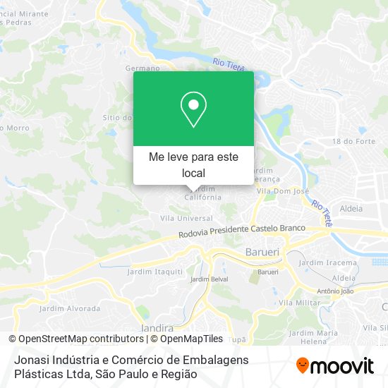 Jonasi Indústria e Comércio de Embalagens Plásticas Ltda mapa
