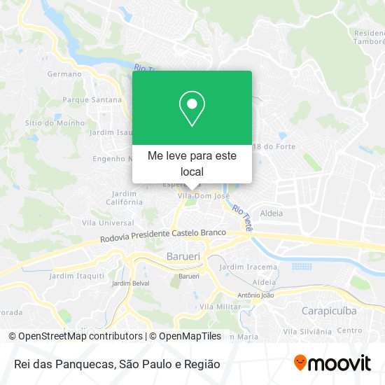 Rei das Panquecas mapa