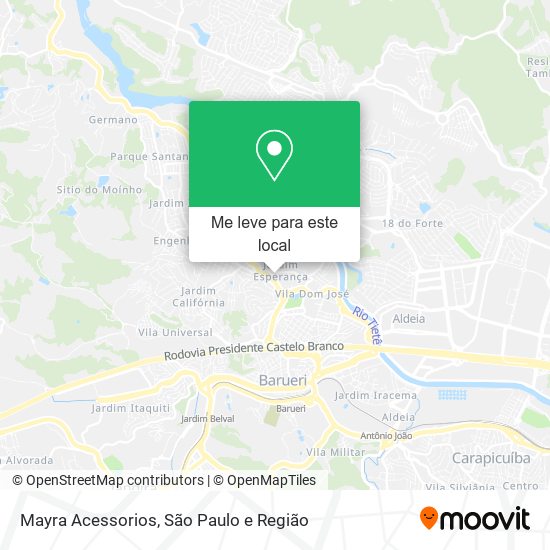 Mayra Acessorios mapa