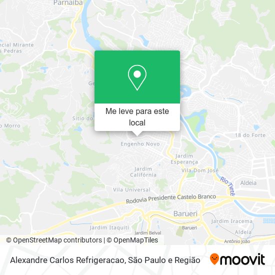 Alexandre Carlos Refrigeracao mapa