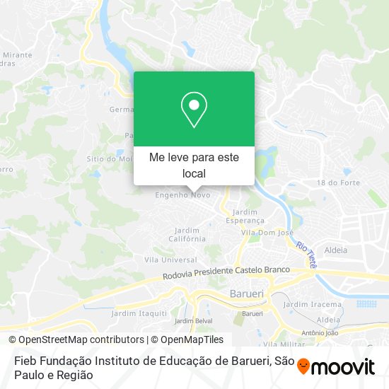 Fieb Fundação Instituto de Educação de Barueri mapa