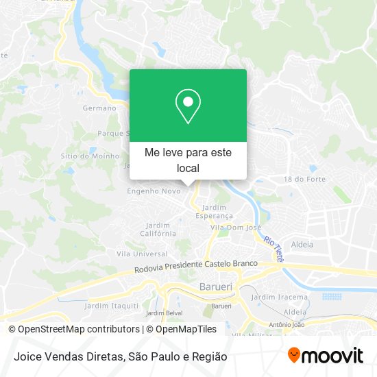 Joice Vendas Diretas mapa